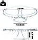 Patera na tort Kadax na nóżce szklana różowa 32 cm (5903699493922) - obraz 3