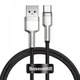 Кабель Baseus Cafule Metal Data Type-C 66W (0.25m) (black) - изображение 1
