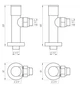 Комплект кранів для рушникосушки SOLOMON LUX 1/2″ 7777 білий - зображення 4