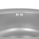 Кухонна мийка врізна Brinex 510-D Ø510 мм, нержавіюча сталь, кругла, рифлена (декор), 0.8 мм - зображення 7