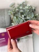 Кожаный лаковый женский кошелек AE2155 красный - изображение 1