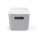 Ящик для хранения с крышкой MBM HOME FH-11/FH-15 GRAY пластиковый серый - изображение 2