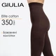 Женские теплые колготки с высоким содержанием хлопка Giulia ELITE COTTON 350 2 Brown-chocolate, плотные зимние колготки - изображение 1