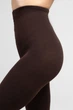 Женские теплые колготки с высоким содержанием хлопка Giulia ELITE COTTON 350 2 Brown-chocolate, плотные зимние колготки - изображение 4