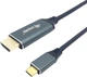 Кабель Equip USB Type-C Male to HDMI Male 2 м Black (133416) - зображення 1