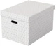 Zestaw kartonowych pudełek do przechowywania Esselte Cardboard 51 x 35.5 x 30.5 cm 3 szt Białe 628286 (4049793072319) - obraz 1