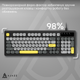 Клавиатура проводная Ajazz AF98 USB Black-Grey-Yellow (AF98-BGY) - изображение 8