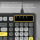 Клавиатура проводная Ajazz AF98 USB Black-Grey-Yellow (AF98-BGY) - изображение 10