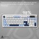Клавиатура беспроводная Ajazz AF98 Plus Wireless/Bluetooth/USB White-Blue (AF98-PLUS-GB) - изображение 8