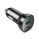 Автомобільний зарядний пристрій Choetech (1USB Type C; 1USB) 38W PD3.0 QC3.0 Black (TC0005) - зображення 1