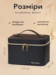 Органайзер для косметики в дорогу маленькая косметичка с зеркалом и подсветкой 3 режима мужская женская для бассейна Hausland мини контейнер для девочки 13×19×13 см черный (02660002) - изображение 5