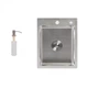 Мийка для кухні інтегрована Lidz Handmade H4050 (LDH4050BRU39258) Brushed Steel 3,0/1,0 мм - зображення 1