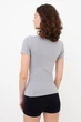 Базовая женская бесшовная футболка из микрофибры Giulia T-SHIRT S/M Grey-griffin, футболка для тренировок - изображение 3