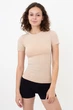 Базова жіноча безшовна футболка з мікрофібри Giulia T-SHIRT L/XL Beige-light nude, футболка для тренувань - зображення 2