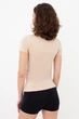 Базова жіноча безшовна футболка з мікрофібри Giulia T-SHIRT L/XL Beige-light nude, футболка для тренувань - зображення 3