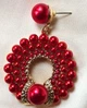 Сережки акцентные Красные бусины - изображение 4
