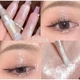 Тіні перламутрові для повік Gege Bear Liquid Eyeshadow, рідкі блискучі тіні для очей 01 срібний 2г - изображение 2