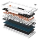 Бездротова механічна клавіатура GamePro Asgard Valhalla (MK160W Pro) 75% QLAB orange switches - зображення 2