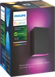 Lampa ścienna Philips Hue White and Colour Ambiance Resonate Outdoor Wall Light Black (915005842901) - obraz 3