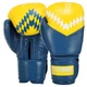 Перчатки боксерские кожаные на липучке Fistrage Fight Gear 7828 размер 12 унций Blue-Yellow - изображение 1