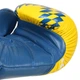Перчатки боксерские кожаные на липучке Fistrage Fight Gear 7828 размер 12 унций Blue-Yellow - изображение 6