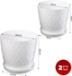 Горщик для квітів Kadax Amily з підставкою 25 см + 30 см Білий 2 шт. (K8170) - зображення 4
