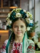 Обруч віночок для волосся український сценічний Великий зелений - изображение 2