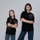 Футболка оверсайз для дівчинки Melanika "Квітуче поле" чорна D-46-116-122 - изображение 2