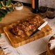 Разделочная деревянная торцевая доска с ручками-выемками, "Домино", 30*45 см, ясень - изображение 2