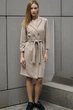 Жіноча тепла сукня на запах з гудзиками LadyLike 48 Бежевий (ll2162760088426) - изображение 2