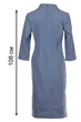 Жіноча тепла сукня з трикотажу LadyLike 50 Синій (ll2220880069449) - изображение 4