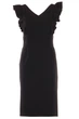 Жіноча ошатна сукня чохол з рюшем LadyLike 46 Чорний (ll2213420090348) - изображение 3