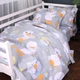 Комплект постельного белья в кроватку детский Mirson 110х140 см 17-0896 Baby Ducks Gray Бязь (2200012393581) - изображение 4