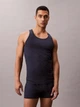 Набор маек нательных мужских хлопковых Calvin Klein NB4036-055 XL 3 шт Синий/Белый/Бирюзовый (014056452997) - изображение 2