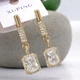 Серьги Xuping Jewelry длина 3.6см ширина 9мм медицинское золото позолота 18К с1653 - изображение 1
