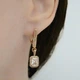 Серьги Xuping Jewelry длина 3.6см ширина 9мм медицинское золото позолота 18К с1653 - изображение 5