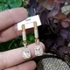 Серьги Xuping Jewelry длина 3.6см ширина 9мм медицинское золото позолота 18К с1653 - изображение 6