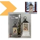 Новогодний ночник фонарь с Сантой и снеговиком XMAS WDL-24004A 21,5 см, светодиодный с музыкой, пластиковый - изображение 3