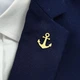 Значок из стали BROCHE брошь бижутерия Якорь золотистый BRGV115225 - изображение 5