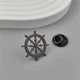 Значок из стали BROCHE брошь бижутерия Штурвал чёрный BRGV115230 - изображение 6