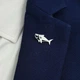 Значок из стали BROCHE брошь бижутерия Акула серебристый BRGV115232 - изображение 5