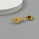 Значок из стали BROCHE брошь бижутерия Акула золотистый BRGV115231 - изображение 6