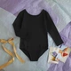 Базовый купальник для гимнастики или танцев 116-122 см черный KP3-Black-DR-32 Ladan - изображение 2