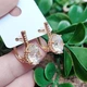 Серьги Xuping Jewelry длина 1.9см ширина 1см медицинское золото позолота 18К цирконий с1328 - изображение 4