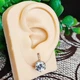 Серьги Xuping Jewelry длина 1.9см ширина 1см медицинское золото позолота 18К цирконий с1328 - изображение 5