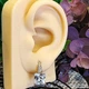 Серьги Xuping Jewelry длина 1.9см ширина 9мм медицинское золото позолота 18К цирконий с1396 - изображение 7