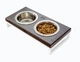 Миски на підставці Harley and Cho Lunch Bar Brown wood + White S 36x18x7cm / Миски по 0,45л Коричневий + білий (HC-003300046) - зображення 3