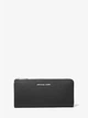 Женский кошелек Michael Kors Jet Set Travel Large Saffiano Leather Quarter-Zip Wallet черный - изображение 2