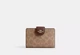 Женский кошелек Coach Medium Corner Zip Wallet In Signature Canvas (коричневый) - изображение 3