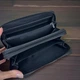 Мужской кожаный клатч Армани чорний гаманец натуральна шкіра стильний компактний клатч - зображення 7